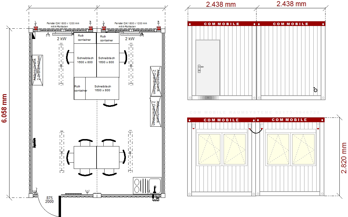 COM Mietcontainer Umkleide